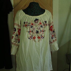 Free People Embroidered Shirt/Tunic
